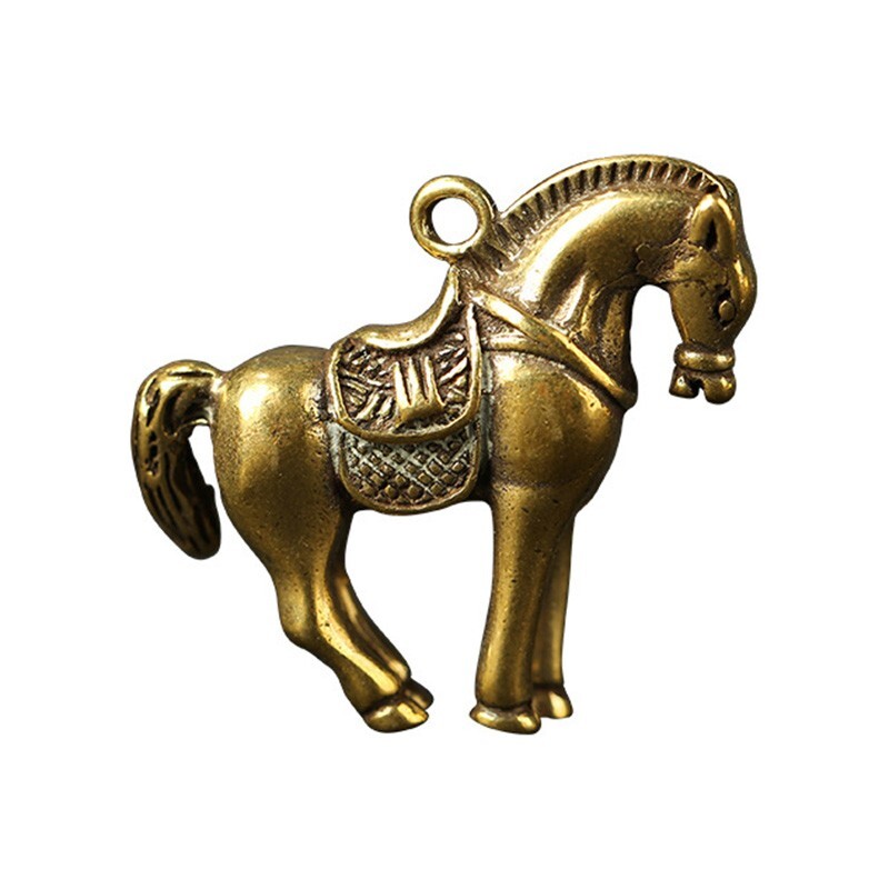 Statue Pendant Amulet Car Mini Vintage Brass Animal Miniature Keychain