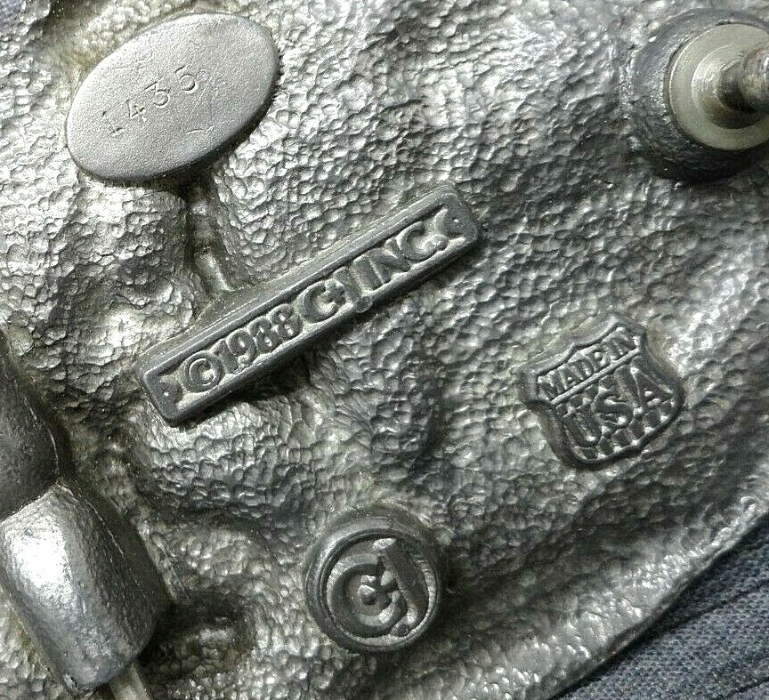 Police Belt Buckle Americas Finest Serve Protect Badge Vtg 80s CJ Inc      .B138