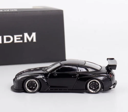 Modell Diecast Sammelauto 1:64 flammig schwarz JDM GTR R35 Pandem Sport - Bild 4 von 11