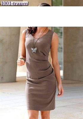 Kleid Vivien Caron Heine taupe Gr. 34 NEU