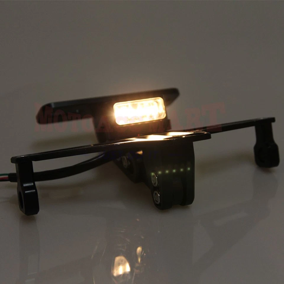 Black Aluminium Alloy Motorcycle License Plate Holder Rear Bracket Folding Mount - Image 3 of 4