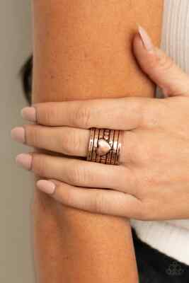 Paparazzi DON'T LOSE HEART copper ring