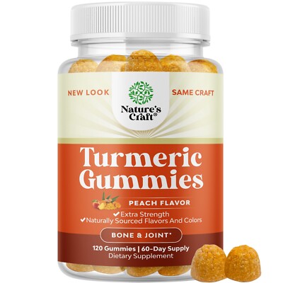 Turmeric Gummies for Adults - Extra Strength Joint Support Turmeric Gummies