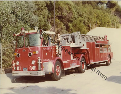 Crown Culvert City Tiller Fire Truck Photograph Print 8.5x11''