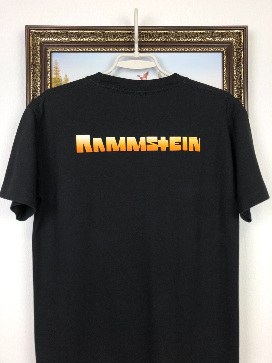 Vintage Rammstein Band Shirt Over Print Black Tee Hype Big Logo
