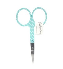 3 3/4 Inch Embroidery Scissor Green and White Stripe Handle