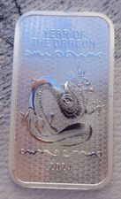1 oz. 2024 Year of the DRAGON Lunar art bar .999 fine silver 112.41 per troy oz