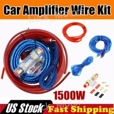8 Gauge Car Audio Cable Kit Amplifier Install RCA Subwoofer Sub Wiring 1500W
