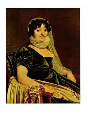 1967 Vintage INGRES ''THE COMTESSE DE TOURNON'' LOVELY COLOR offset Art Lithograph