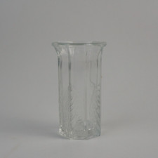 Glas Vase Pressglas transparent ca. 10,5 cm H
