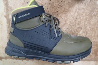 Dark Olive Green Leather SPERRY Seamount Winter Chukka Boots