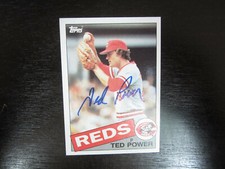1985 Topps # 342 Ted Power Autograph Signed Card (M) Cincinnati Reds