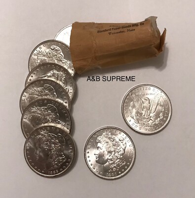 1878-1904 Uncirculated Morgan Silver Dollar Roll – 10 Mixed Coins (CC, S, Philly) – BU Collection - View #2