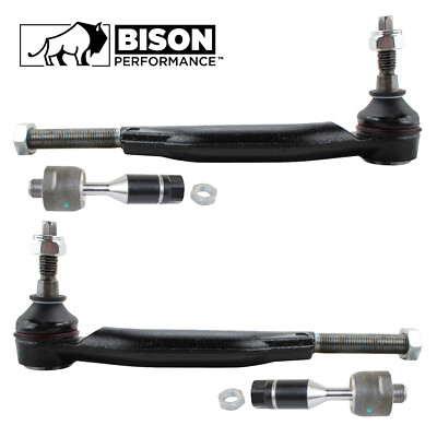 Bison Performance 4pc Inner Outer Steering Tie Rod Ends Kit For Buick Chevy GMC