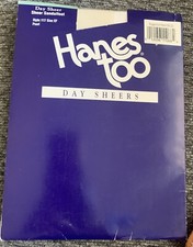 Vintage Hanes Too Day Sheers Sandalfoot Pearl Size EF Pantyhose Unopened