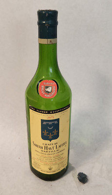 Vtg Rare - 1973 Chateau Smith Haut Lafitte Martillac - Empty Wine Bottle & Foil