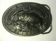 BASS Anglers Sportsman Society Belt Buckle - Dated 1993