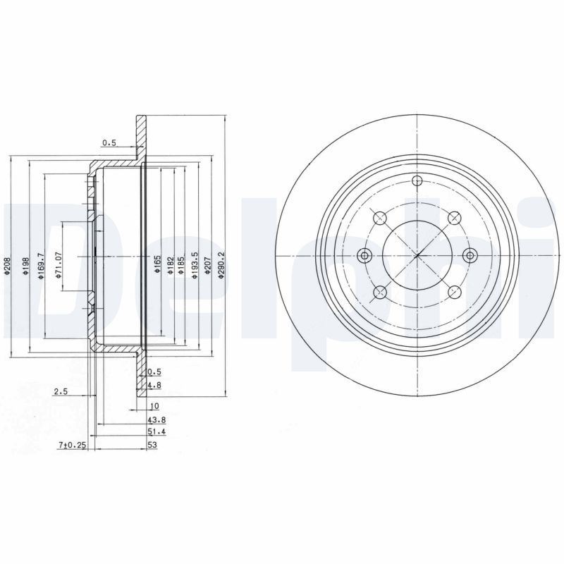 Disques de frein ventilés anti-vibration Peugeot 406 2.0 2.2 HDi 283mm