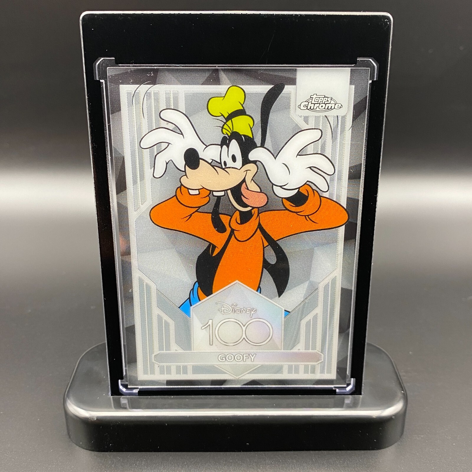 Goofy Display Collectible Gift Disney 100 Topps Chrome Card Mickey Mouse Dog