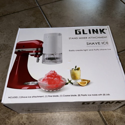 Glink Shaved Ice Attachment With 8 Ice Molds For Kitchen Aid Stand