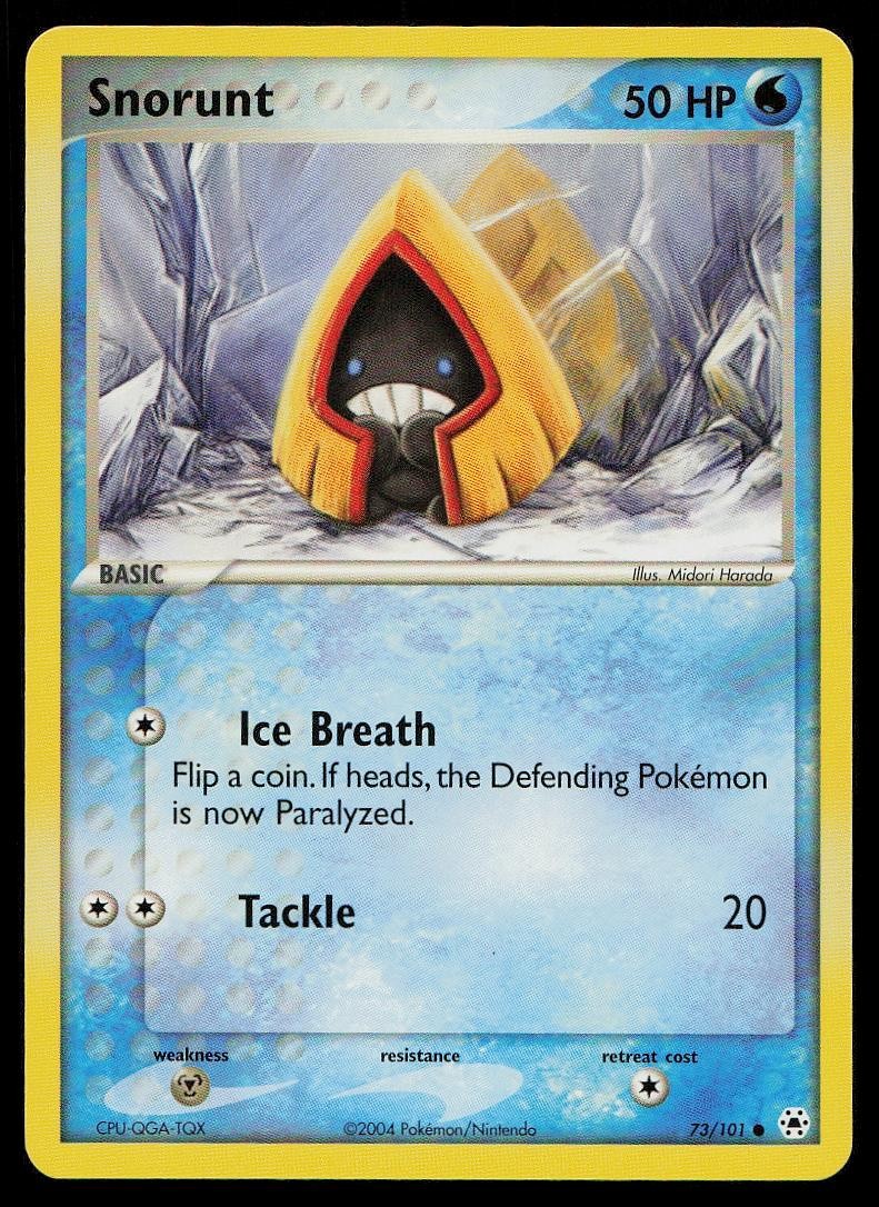 Snorunt 73/101 Common Hidden Legends Pokemon Near Mint