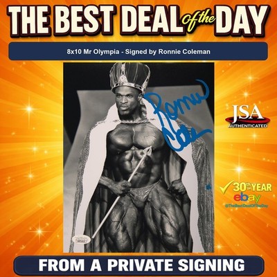 Ronnie Coleman Signed 8x10 Photo Mr Olympia JSA COA from Private Signing