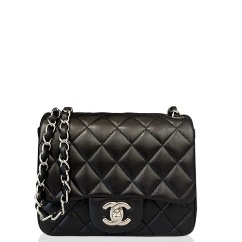 Chanel Quilted Mini Square Flap Black Lambskin (hd041326a4)