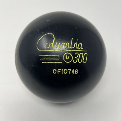 COLUMBIA 300 ボウリングボール 黒 Columbia 300 u dot NOS un-drilled Duckpin bowling ball black 3lbs