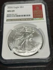 2026 (W) $1 1-oz American Silver Eagle NGC MS69 Red Book label