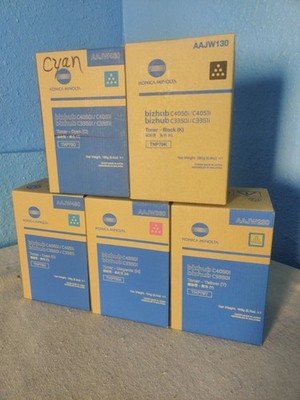 Konica Minolta TNP79 CCMYK Toner Cartridge Set Bizhub C3350i/C4050i +Waste Toner