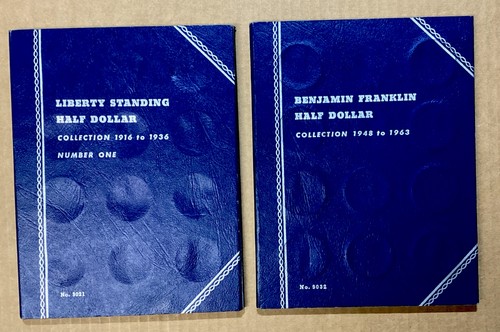 2-(1) LIBERTY STANDING 1916-1936 & (1)FRANKLIN 1948-1963 HALF DOLLAR COIN FOLDER