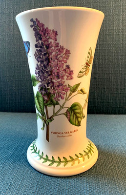 Vintage PORTMEIRION Botanic Garden LILAC Vase 7.5''x 4'' Susan Williams-Ellis