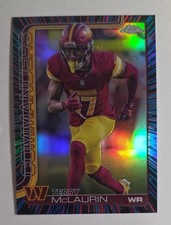 2025 Topps Chrome - Terry McLaurin #208 Neon Pulse Refractor