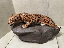 Large 17 1/2 Rare Royal Doulton Leopard on Bo...