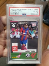 2023-24 PANINI MEGACRACKS LALIGA EA SPORTS #108BIS LAMINE YAMAL RC PSA 8