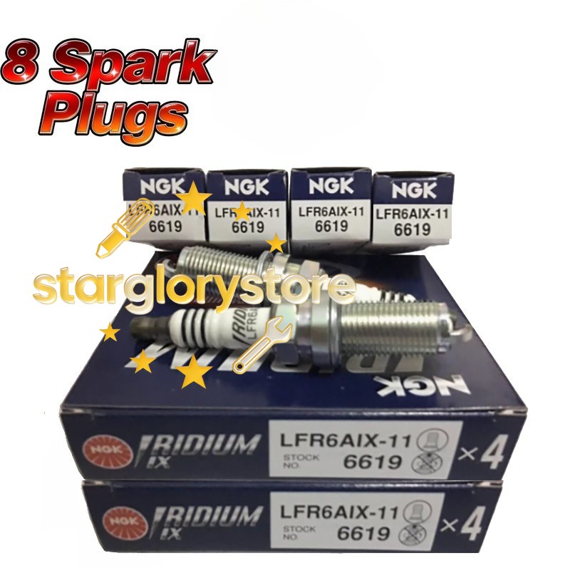 8PCS NEW FIT FOR NGK 6619 Iridium IX Spark Plugs LFR6AIX11