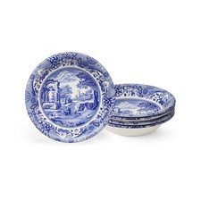 Spode Blue Italian Ascot Cereal Bowls - Set of 4