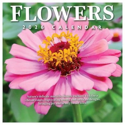 TF Publishing,  Flowers 2026 Mini Wall Calendar, 7'' X 7'', 12-Month Calendar wi