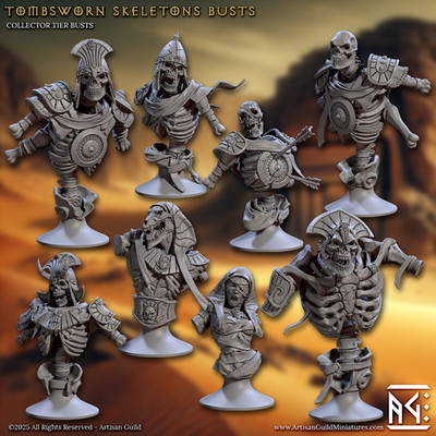 Artisan Guild - Tombsworn Skeletons of Denmora Büsten (Rollenspiel Resin Büsten)