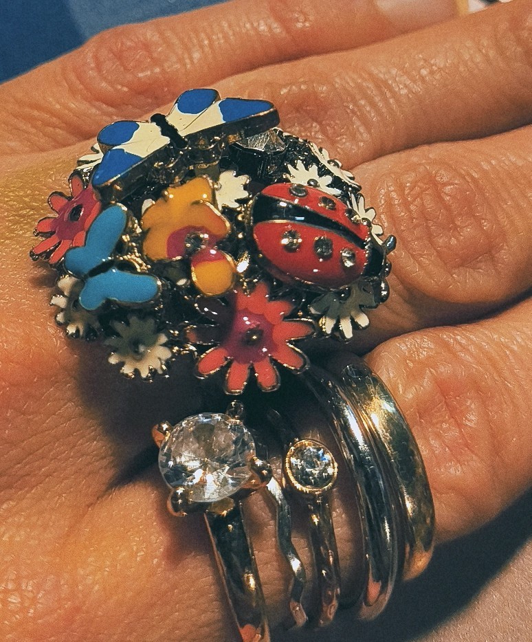 Springtime Acrylic Statement Ring - image 1