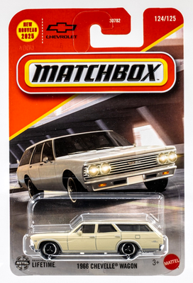 2025 Matchbox #124 1966 Chevelle Wagon MATTE LEMONWOOD YELLOW