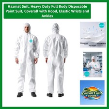 Microporous Disposable Coverall - Heavy Duty Paint Suit with Hooded Protection