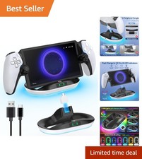 Elegant PS Portal Charging Dock with Magnetic Connector Ambient Light Modes