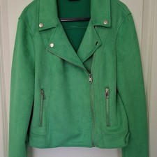 Vero Moda Damen Bikerjacke Wildleder grün Gr...