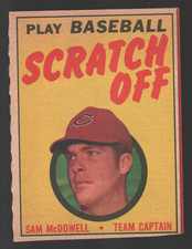 1971 Topps Scratch-Offs (RED) #14 - Sam McDowell - Cleveland Indians 71-053