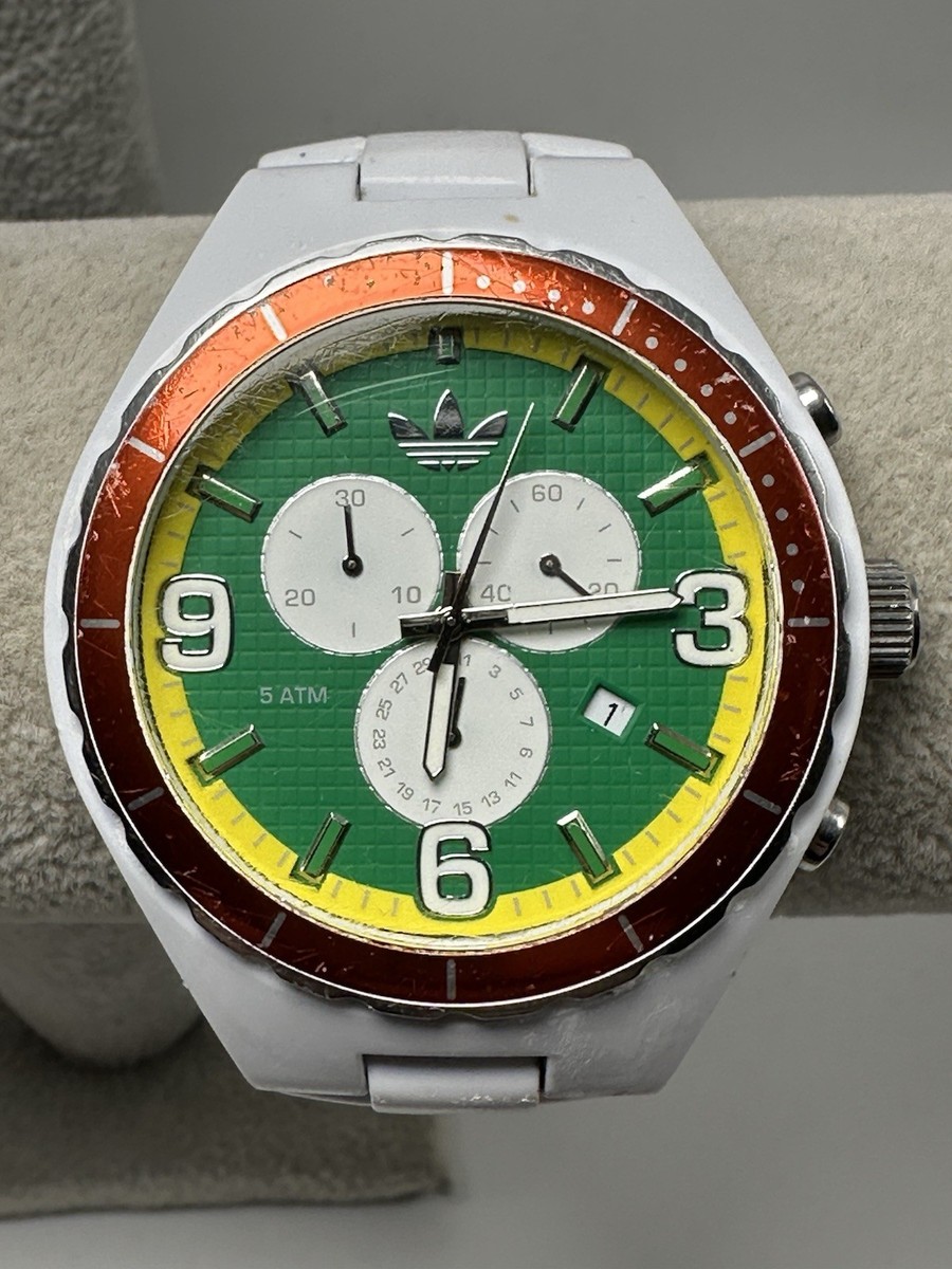 Adidas ADH2633 Rasta Mens Watch New Battery 47MM 8.5