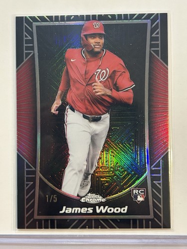 James Wood [Red Refractor] #SE-13 2025 Topps Chrome Shadow Etch card