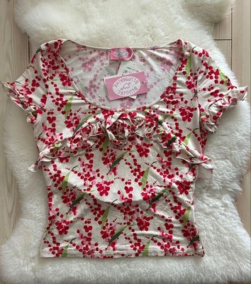 Vintage BLUGIRL BLUMARINE Ribbon Blouse Top Anna Molinari　38