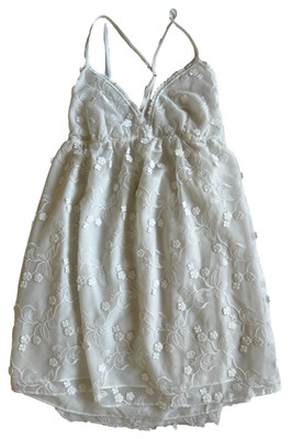 FLORA NIKROOZ Meg Floral Embroidered Chemise Babydoll WEDDING NIGHTIE Dress M