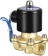 MECCANIXITY Brass Electric Solenoid Valve, 1/2"NPT 12VDC Air Valve 1/2NPT 